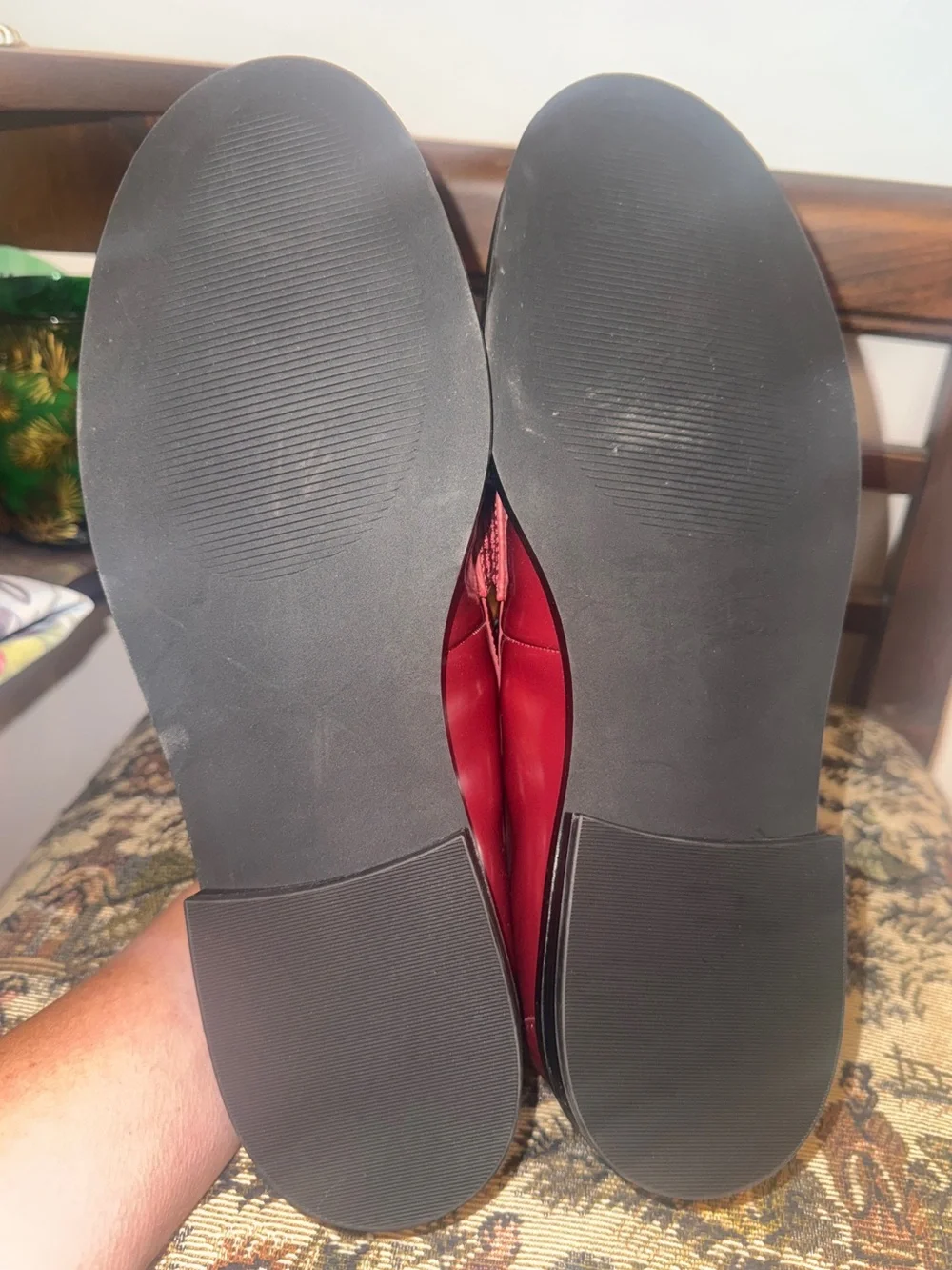 LOFT Studded Penny Loafers Burgundy Red Slip On Shoes Women’s Size 10 NWT